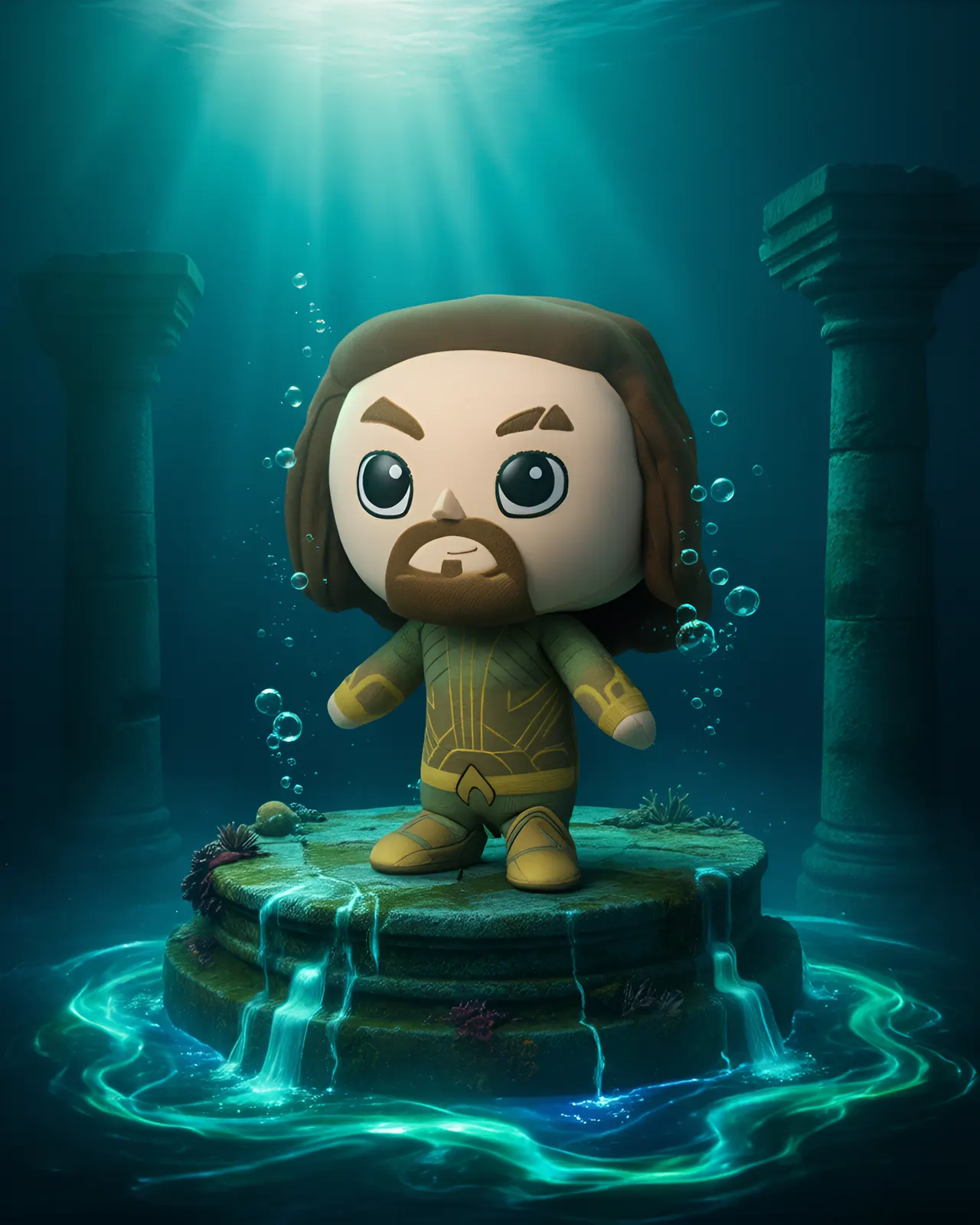 Funko DC Comics Justice League Aquaman Plush Toy – Hero Plushies - Image 3