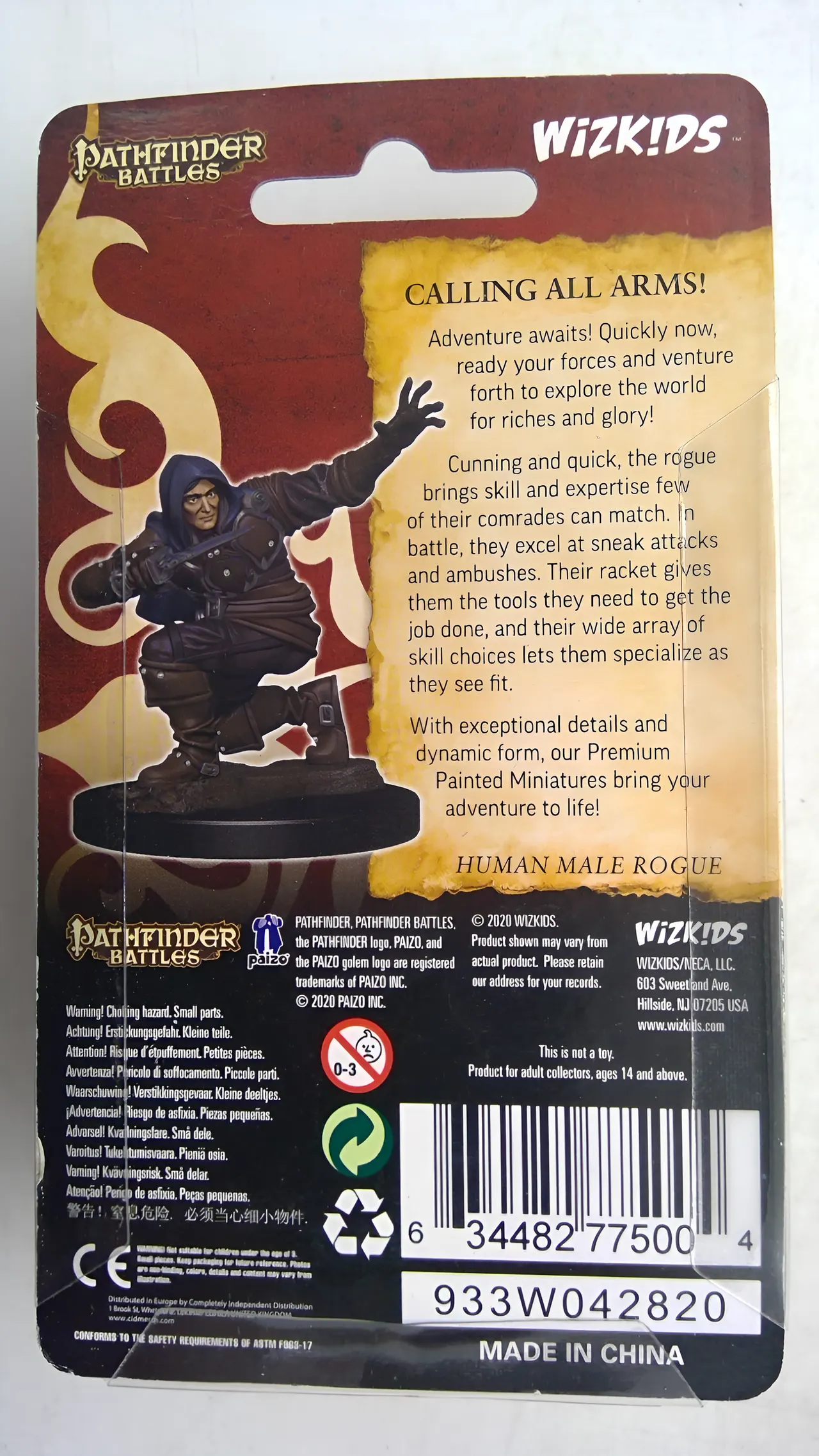NECA Pathfinder Battles Premium Male Rogue Miniature – Pre-Painted - Image 2