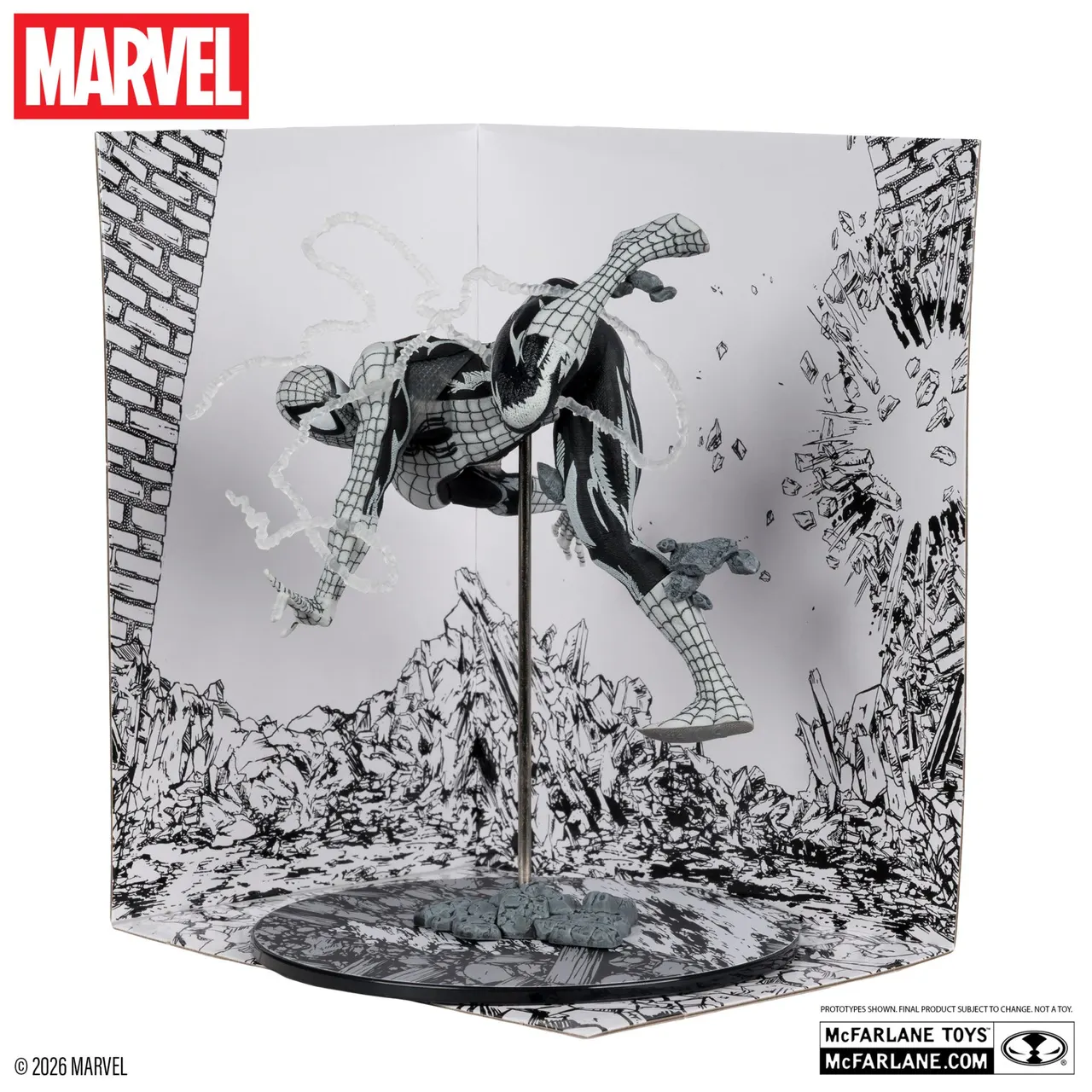 McFarlane Toys Marvel Legends Spider-Man Line Art 1:10 Gold Label - Image 3