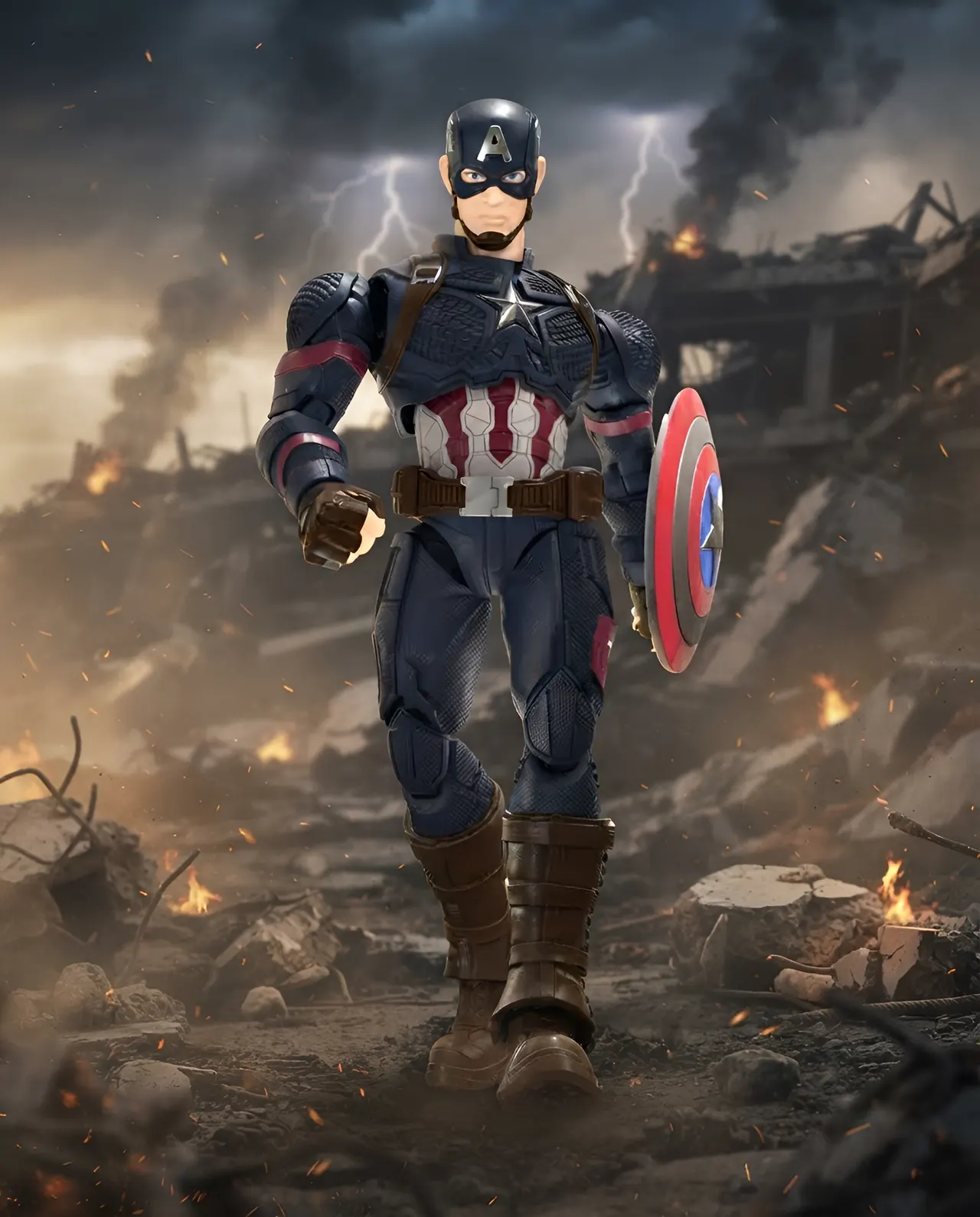 Blokees Marvel Champion Infinity Captain America Figure - Image 10