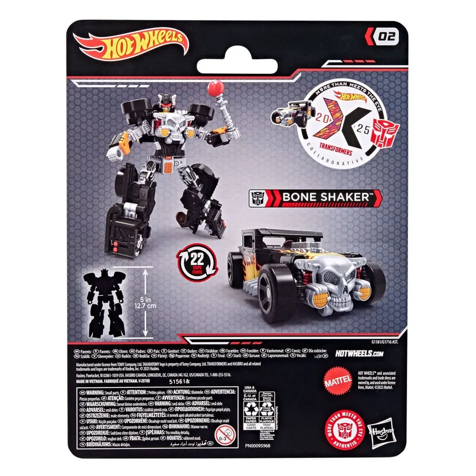 Hasbro Bone Shaker Transformers x Hot Wheels Deluxe Class Figure - Image 6