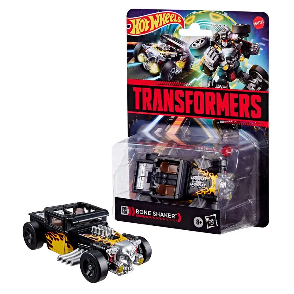 Hasbro Bone Shaker Transformers x Hot Wheels Deluxe Class Figure - Image 1