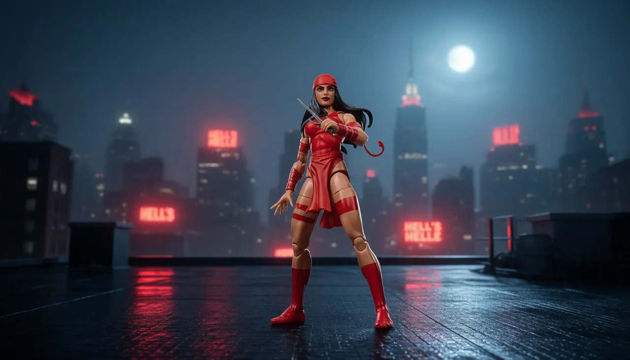 Hasbro Marvel Legends Elektra – Daredevil #181 Ninja Roja 6" Figure - Image 4