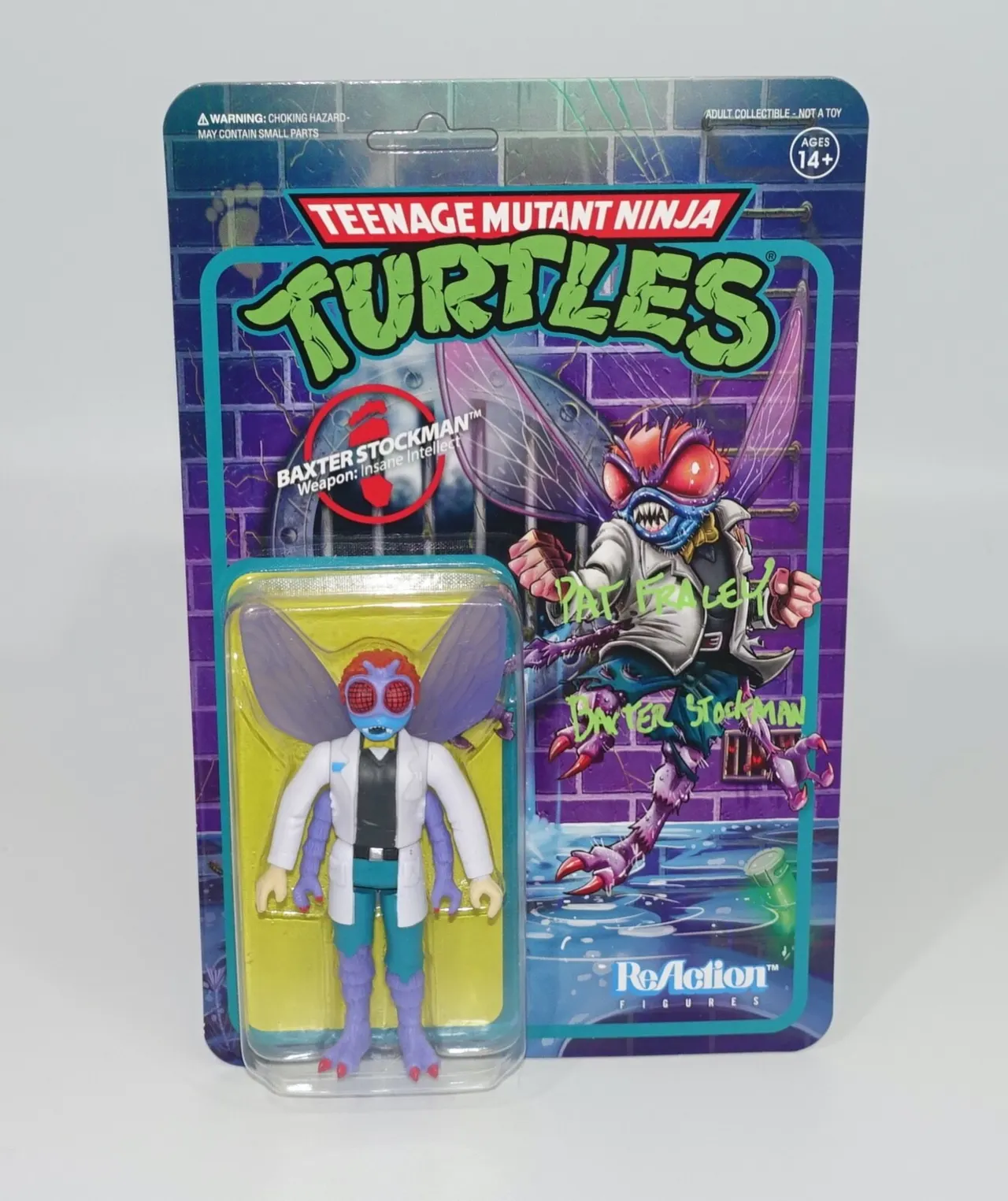 Super7 ReAction Baxter Stockman 3.75" Autographed TMNT - Image 2