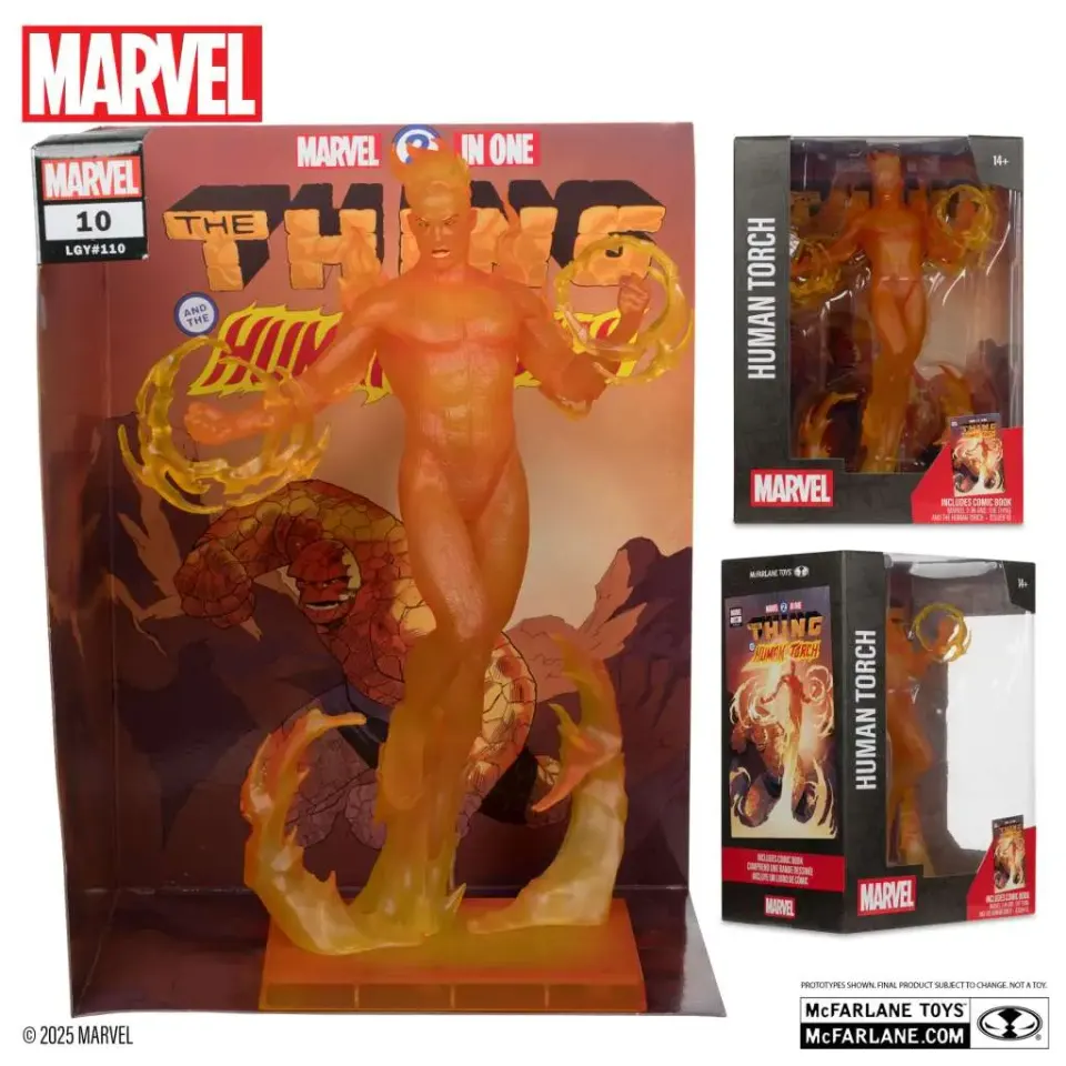 McFarlane Toys Human Torch 1:6 Marvel Two-In-One #10 Collectible - Image 4