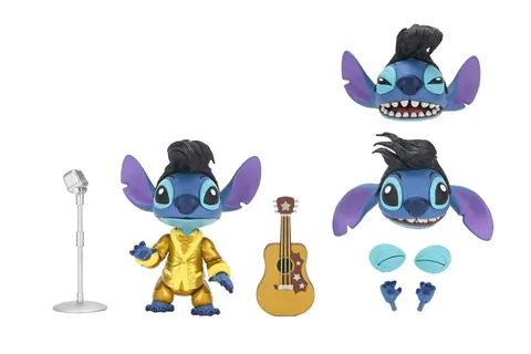 NECA Disney Stitch Ultimate Gold Suit Elvis 7" Figure