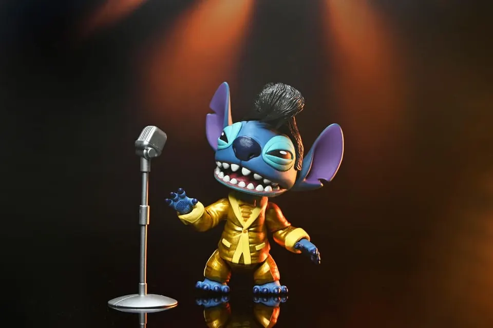 NECA Disney Stitch Ultimate Gold Suit Elvis 7" Figure - Image 5