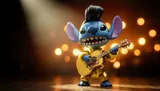 NECA Disney Stitch Ultimate Gold Suit Elvis 7" Figure - Thumbnail 10