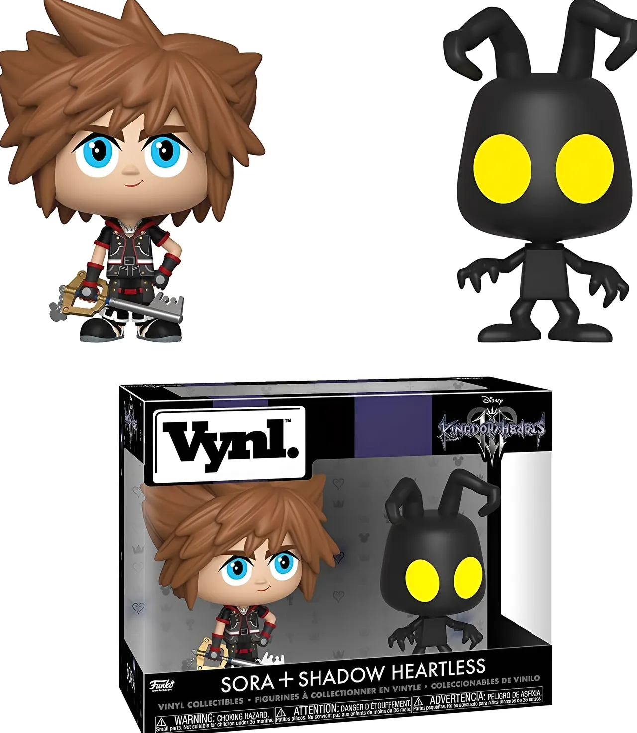 Funko VYNL 4" Sora & Heartless 2-Pack – Kingdom Hearts III - Image 1