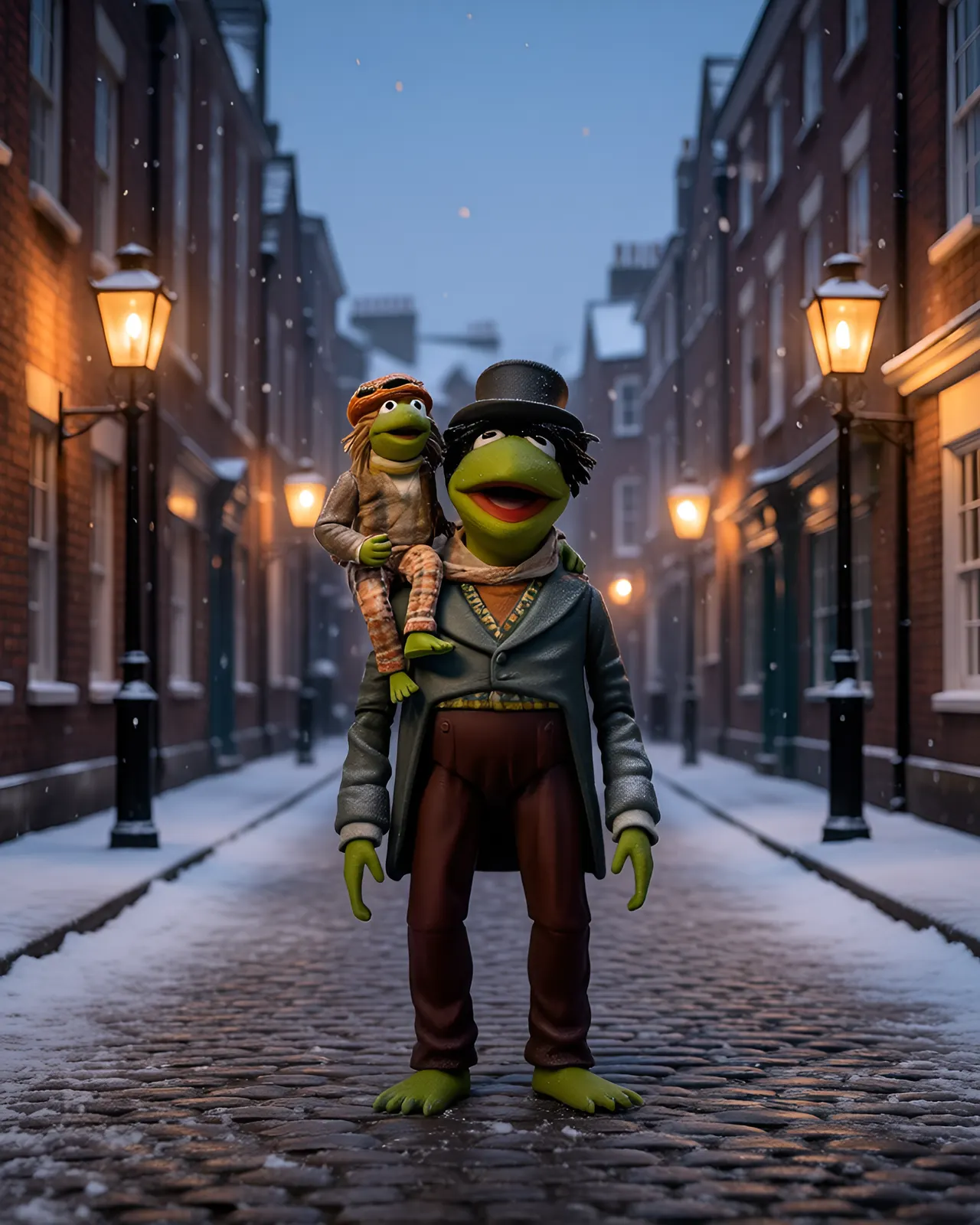 NECA Muppet Carol 2-Pack – Kermit as Bob Cratchit & Robin as Tiny Tim - Image 5