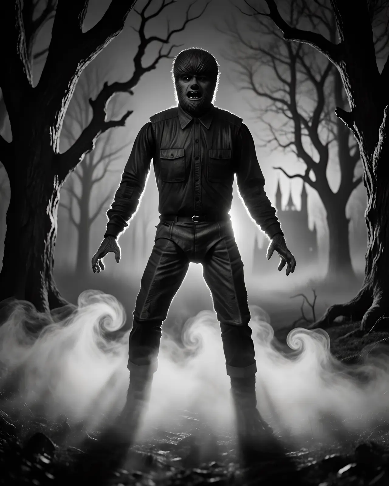 NECA Universal Monsters Ultimate Black & White Wolfman 7" Figure - Image 10