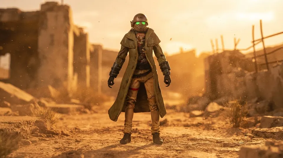 McFarlane Toys Fallout NCR Veteran Ranger Platinum Chase Figure