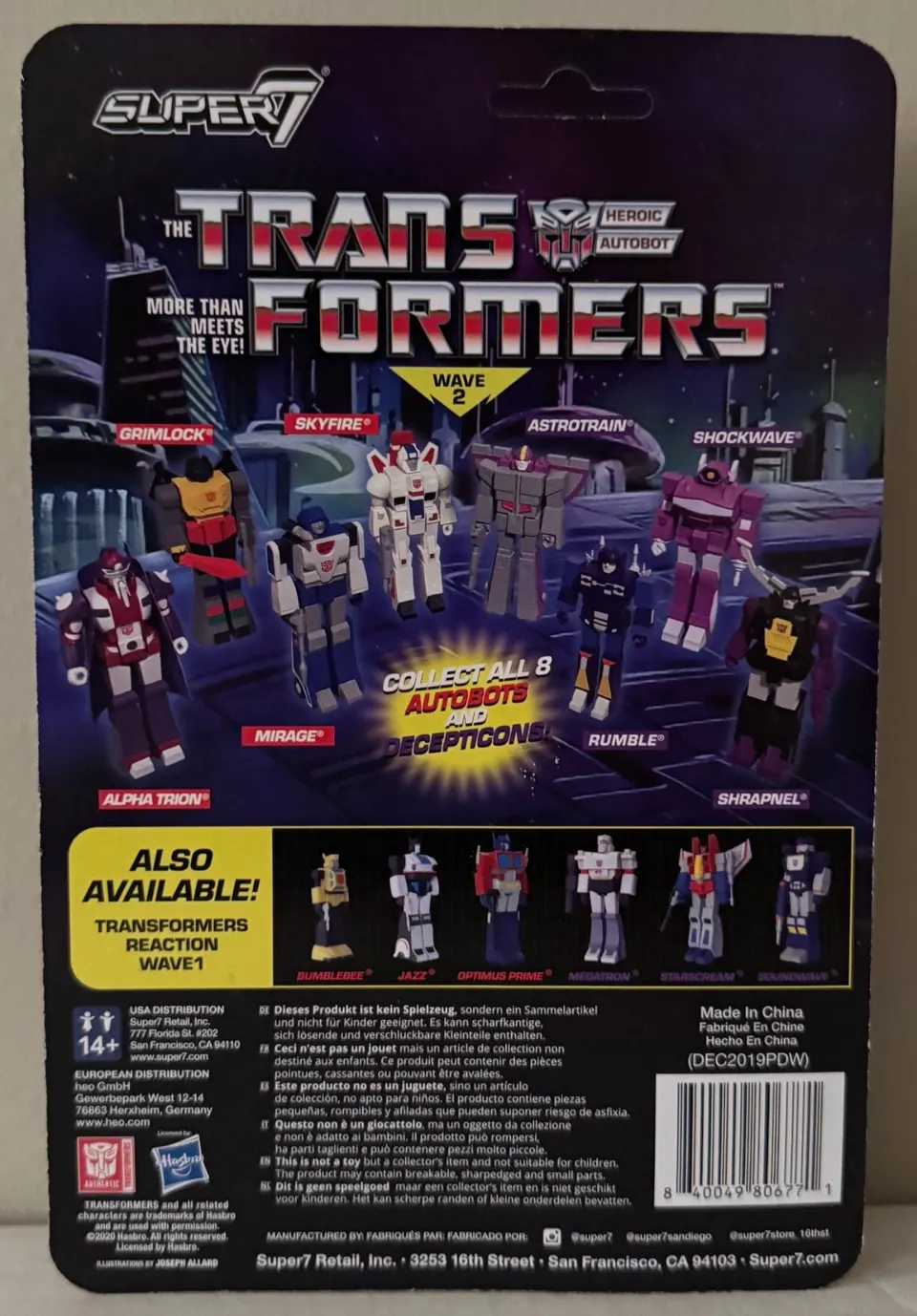 Super7 Transformers Mirage ReAction 3.75" Figure – Sealed - Image 2