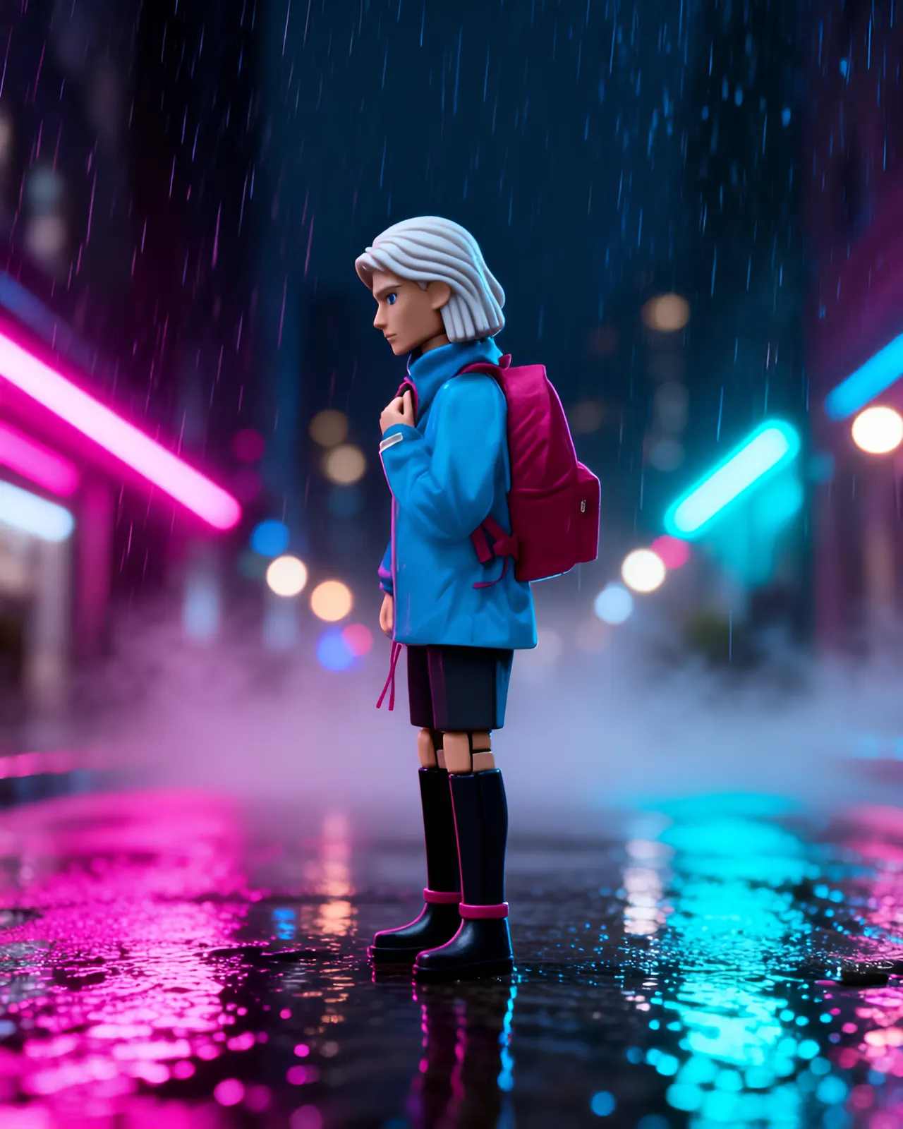 Seven Smemoranda Sob Backpack with Free Time Magenta Rain Jacket - Image 4