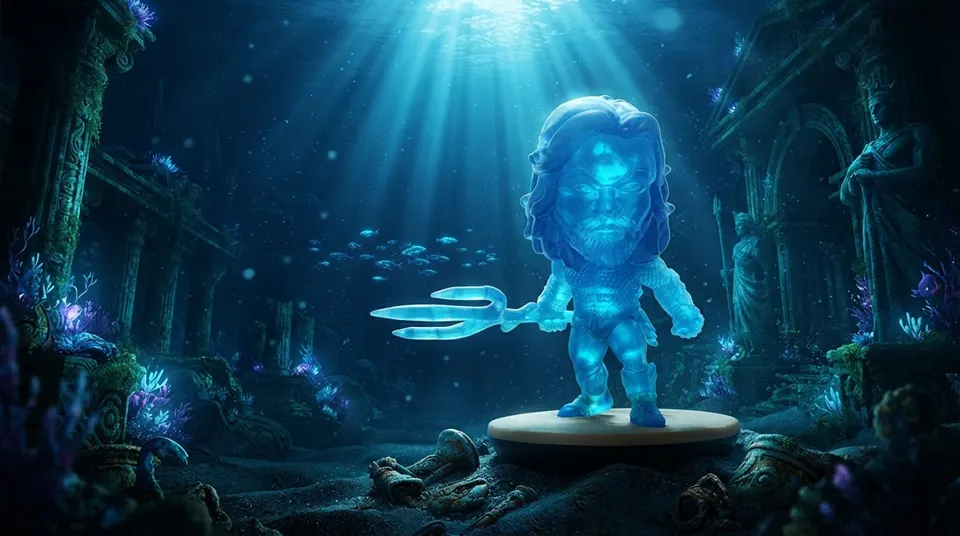 Revo Aquaman Translucent Ocean Blue Figure – REVO Series