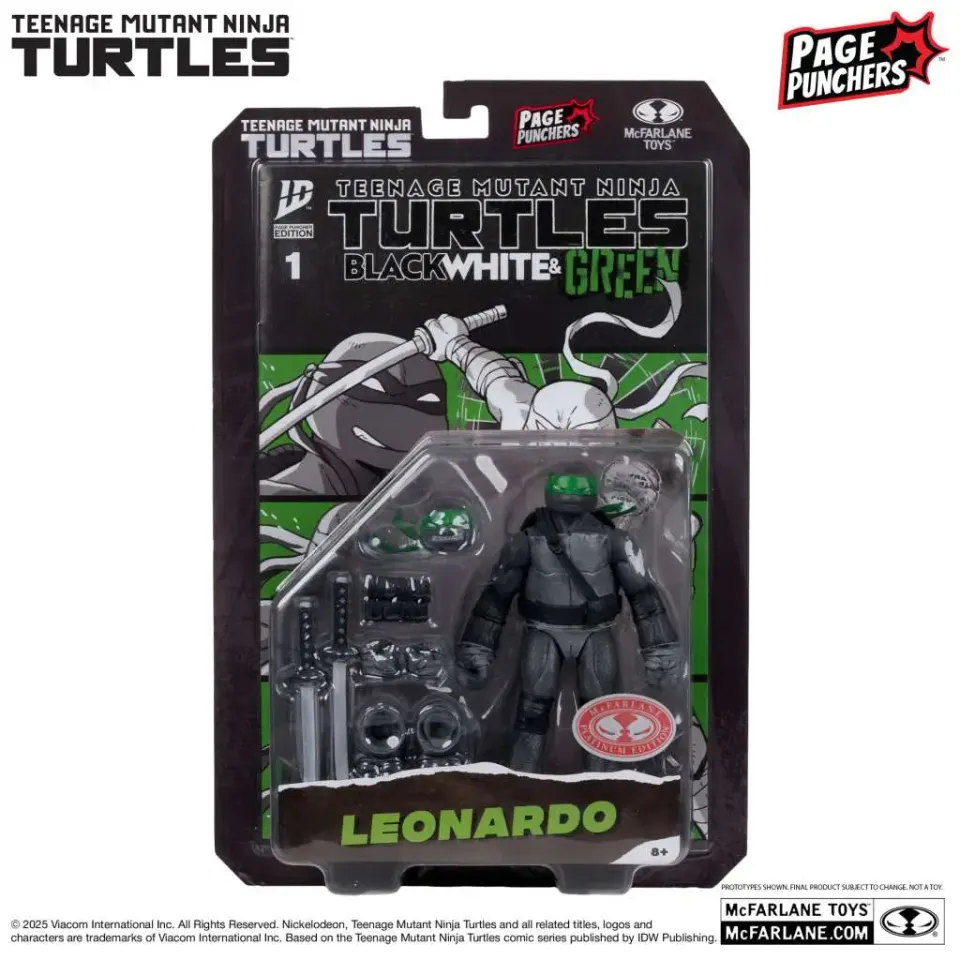 McFarlane Toys TMNT Page Punchers Leonardo Action Figure with Comic - Image 4
