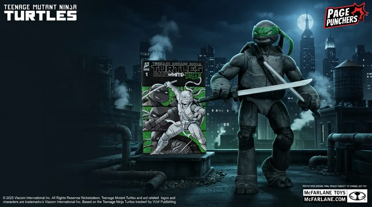 McFarlane Toys TMNT Page Punchers Leonardo Action Figure with Comic - Image 5