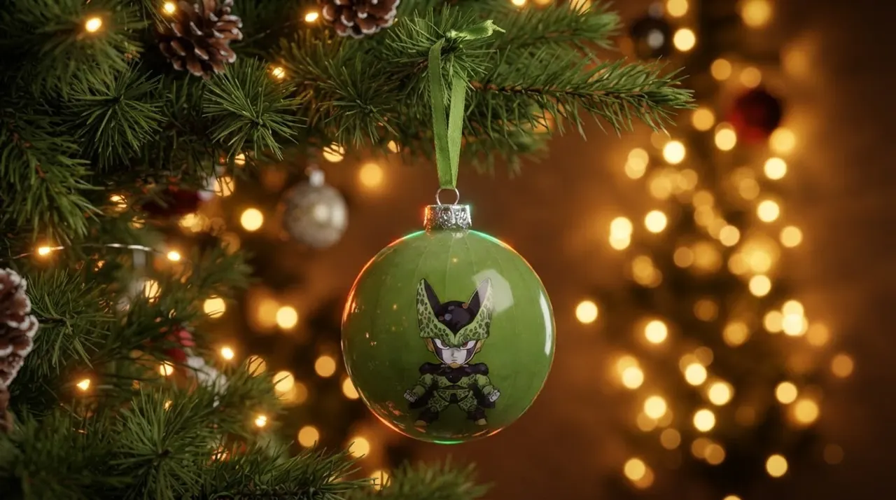 Plastoy Cell Chibi Christmas Ornament – Dragon Ball Z Bauble - Image 8