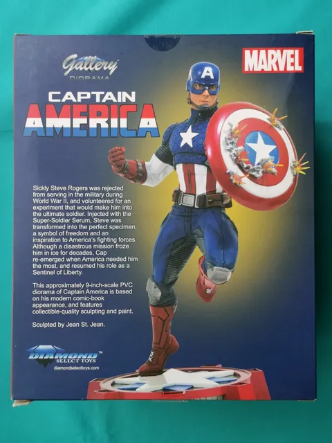 Diamond Select Toys Captain America 9" PVC Diorama Figure – Sealed