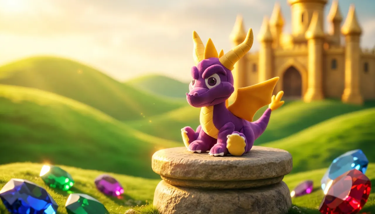 Play by Play Spyro Plush – Sitting Pose – Classic 1998 Design - Image 2