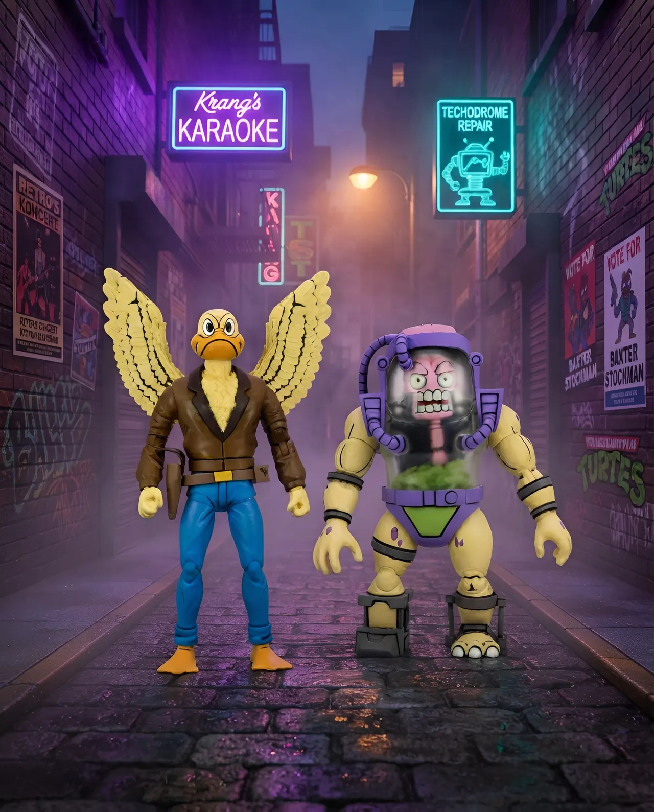 NECA TMNT 7" escala Paquete de 2 Ace Duck y Mutagen Man figuritas de acción - Image 3
