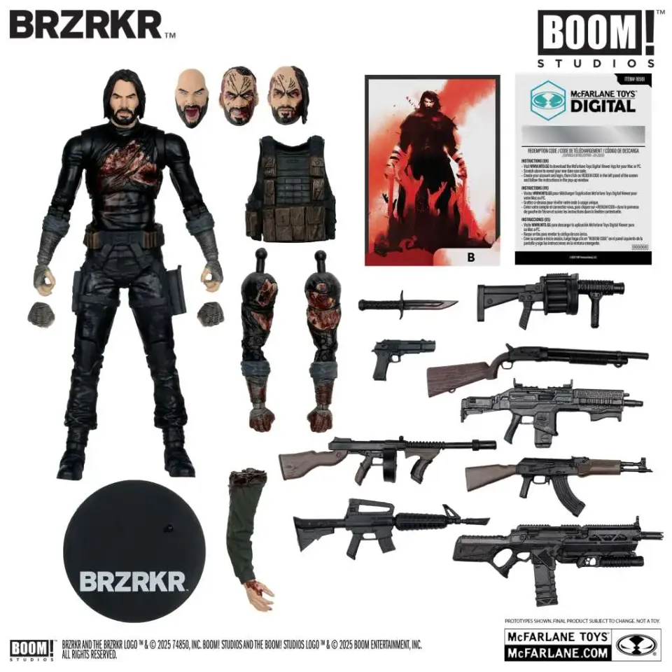 McFarlane Toys BRZRKR B 7" Deluxe Action Figure + Digital Collectible - Image 2