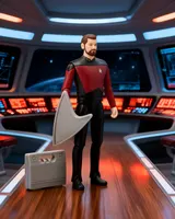 Mego Toys Star Trek Riker 5-inch figurine articulée - Thumbnail 9