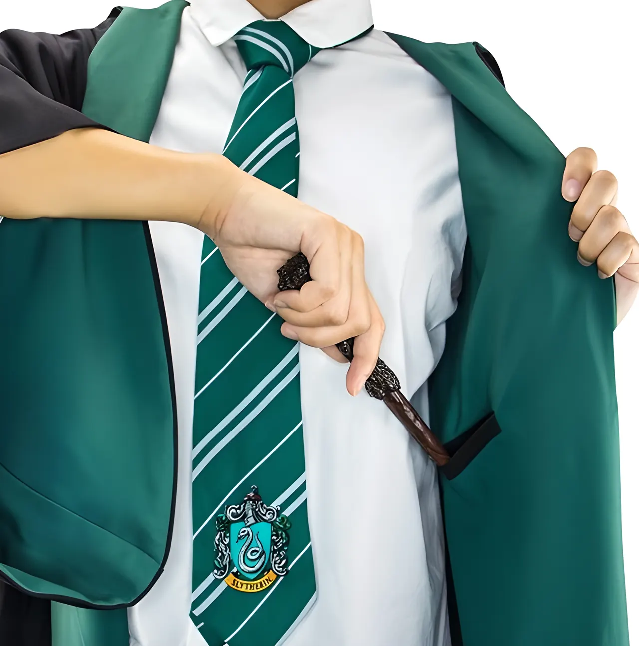 Cinereplicas Harry Potter Slytherin Kids Wizard Robe – Flood Amp Bathrobe - Image 2
