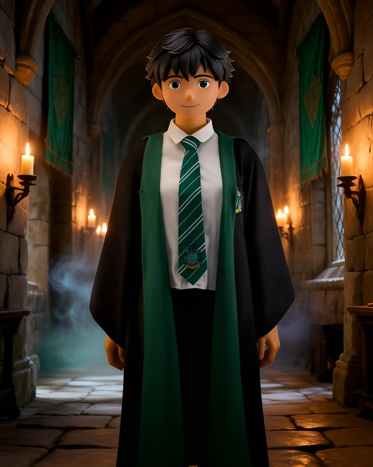 Cinereplicas Harry Potter Slytherin Kids Wizard Robe – Flood Amp Bathrobe - Image 6