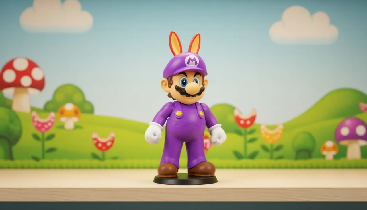 Jakks Pacific Super Mario Nabbit Action Figure with Base – 4" Collectible - Image 7