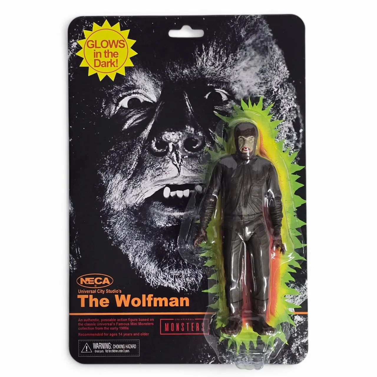 NECA The Wolfman Lumineux dans le Noir 7\" Monstres Universels Figurine - Image 8