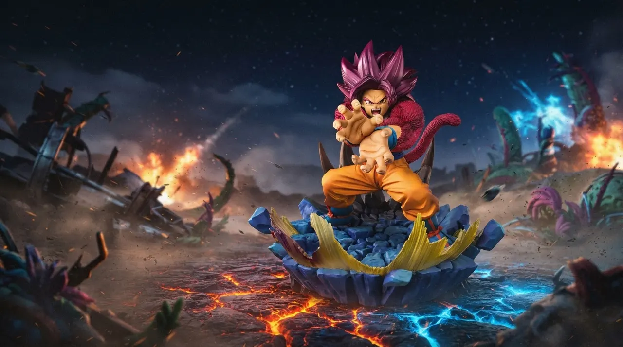 Tamashii Nations FiguartsZERO Super Saiyan 4 Goku Statue 7.9" - Image 8
