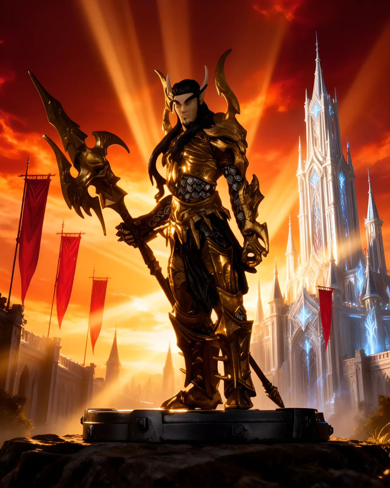 McFarlane Toys World of Warcraft Blood Elf 1/12 Scale Posed Figure - Image 8