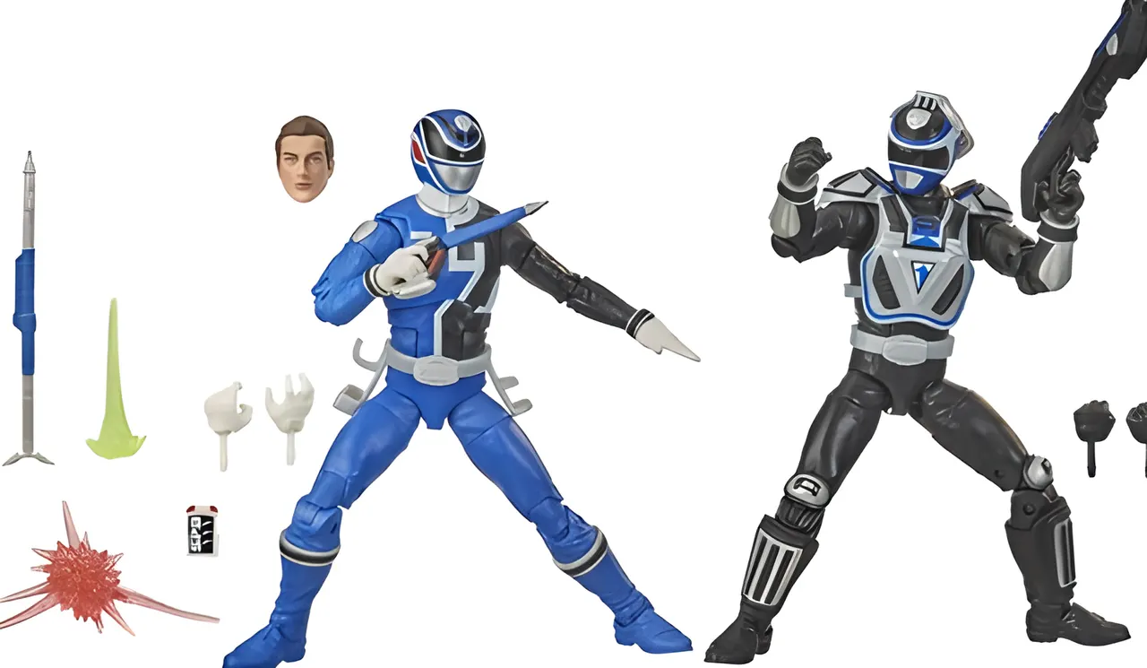 Power Rangers Lightning Collection S.P.D. B‑Blue vs A‑Blue Pack de figurine - Image 1