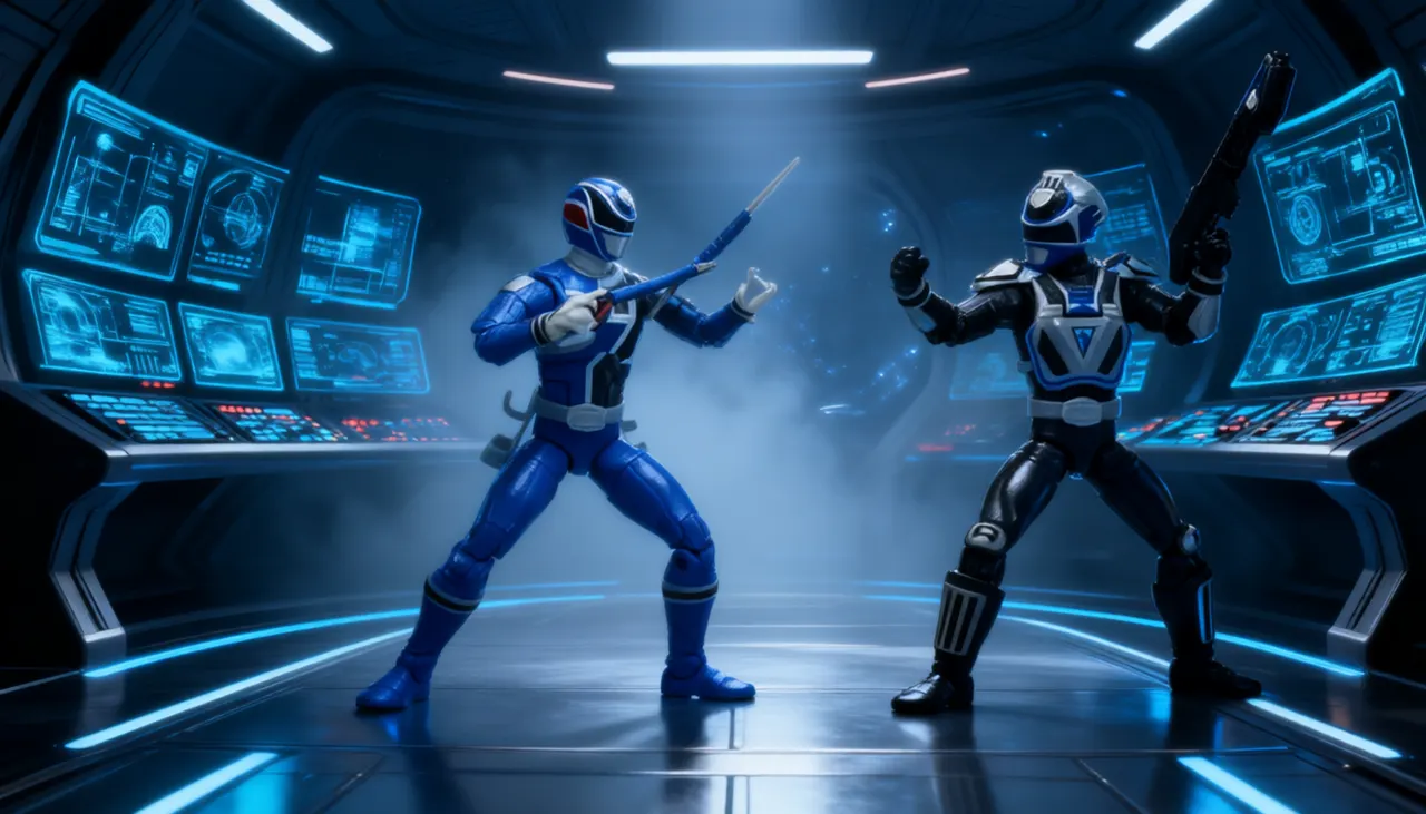 Power Rangers Lightning Collection S.P.D. B‑Blue vs A‑Blue Pack de figurine - Image 4