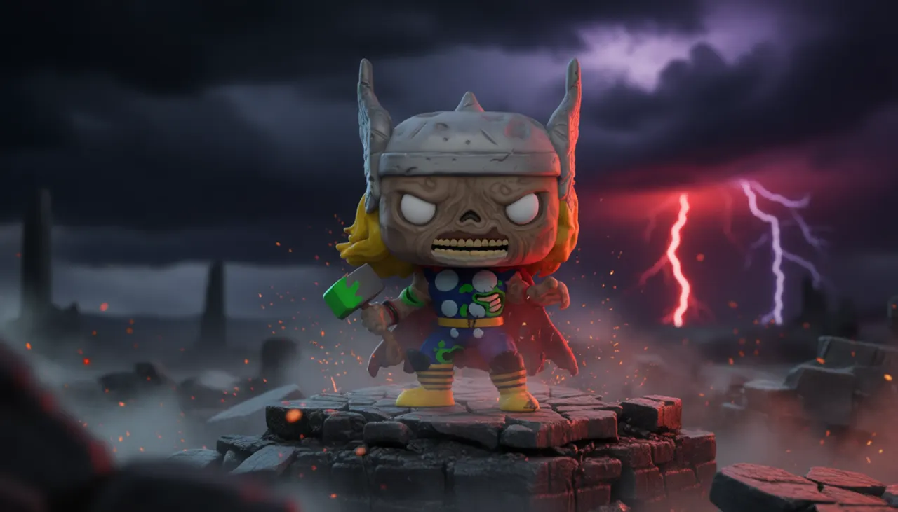 Funko Pop! Marvel Zombies Thor #787 Vinyl Figure - Image 3