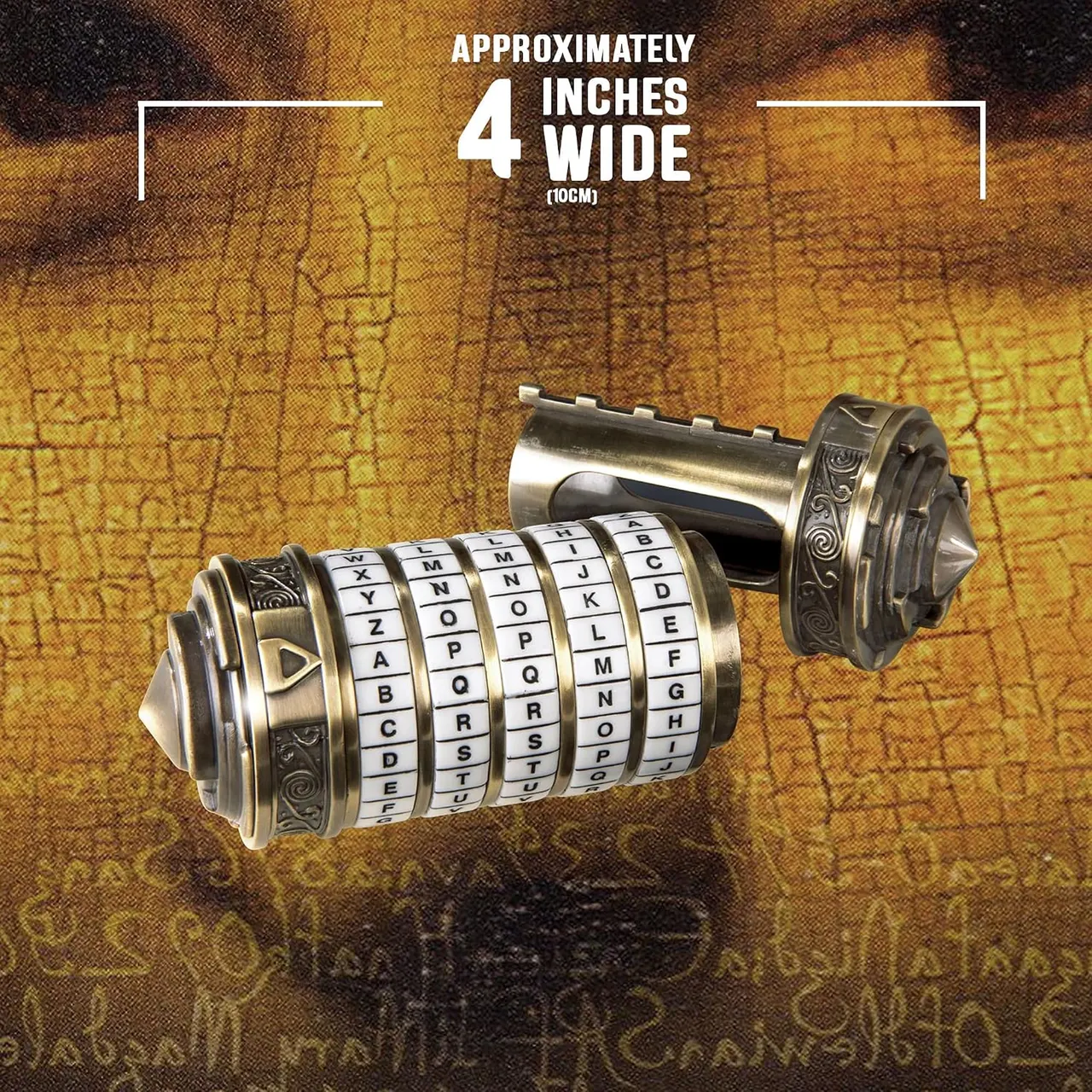 Noble Collection Da Vinci Code Mini Cryptex – Functional Prop Replica - Image 12