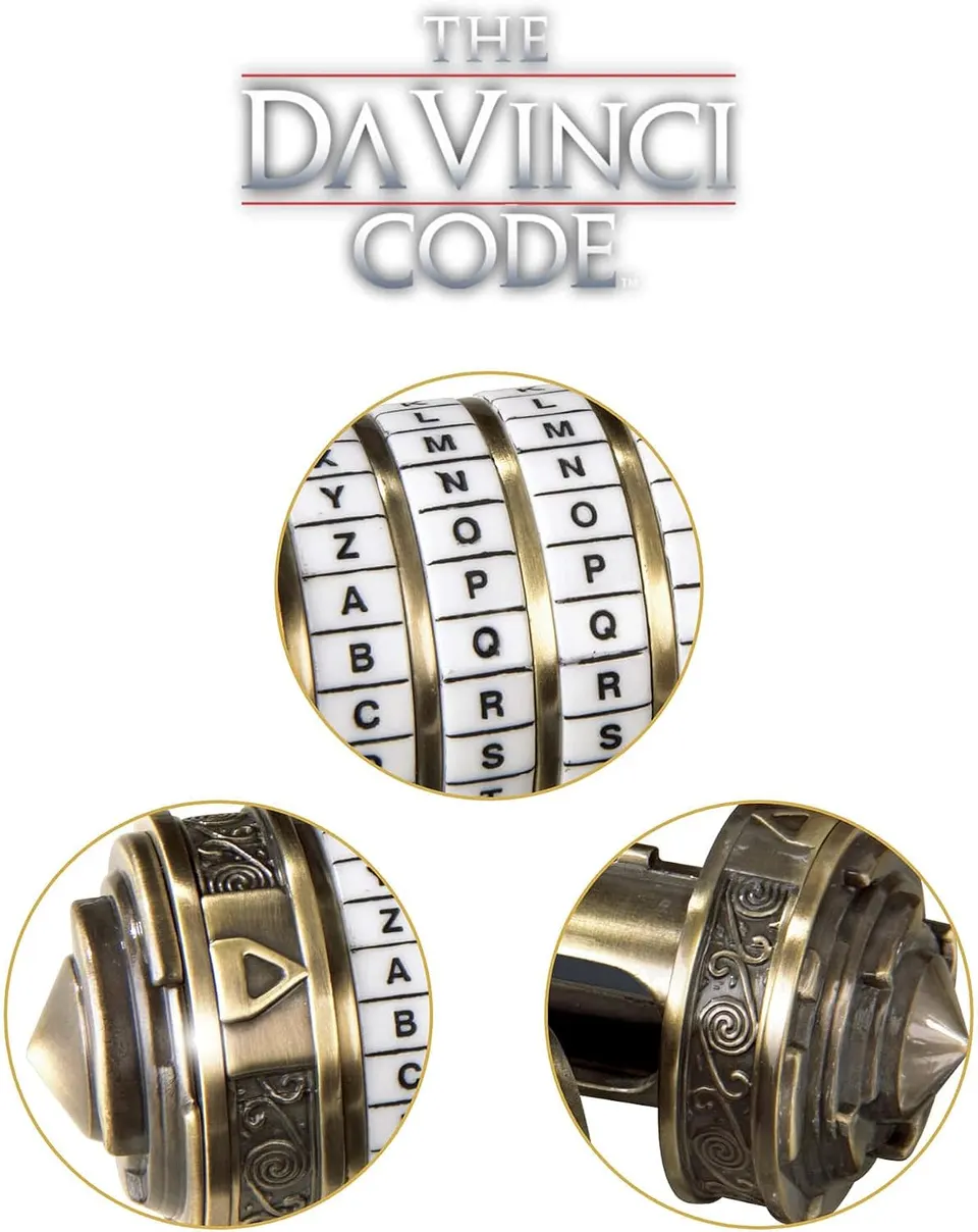Noble Collection Da Vinci Code Mini Cryptex – Functional Prop Replica - Image 7