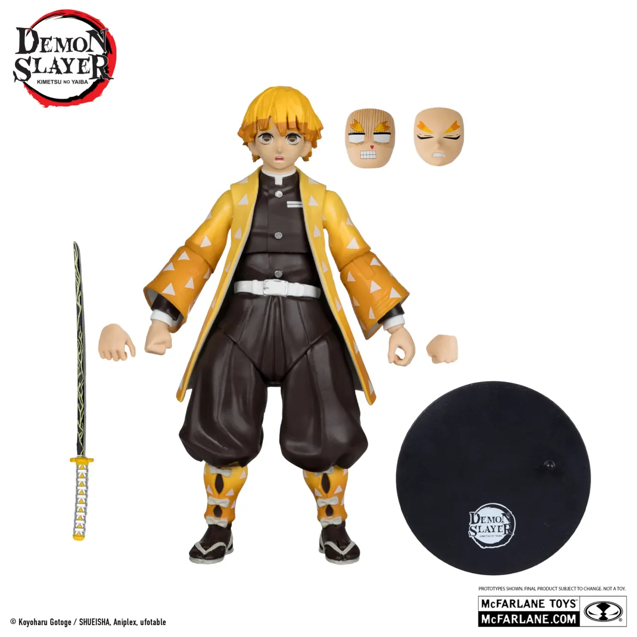 McFarlane Toys Demon Slayer Zenitsu Agatsuma with Chuntaro 7" Figurine - Image 1