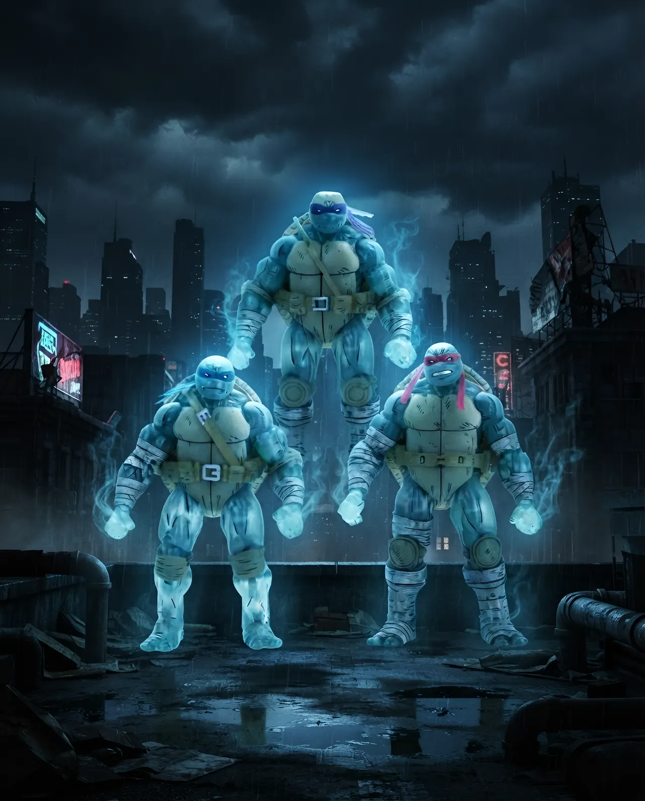 NECA TMNT Ghost Brothers 7\" Ultimate Figure – The Last Ronin - Image 10