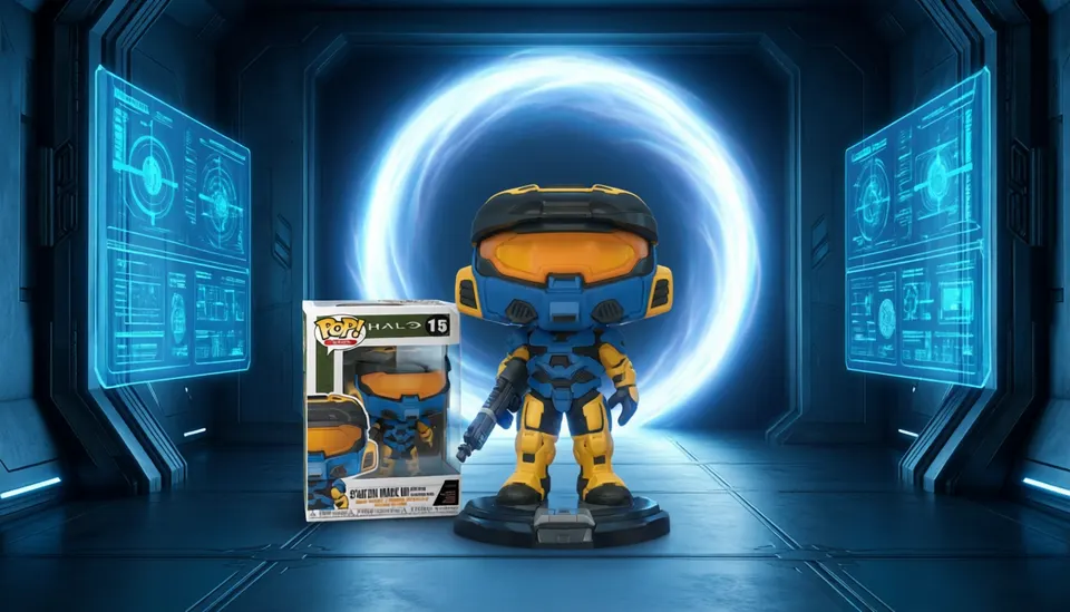 Funko POP! Games: Halo Infinite - Mark VII con Rifle Commando (Deco)