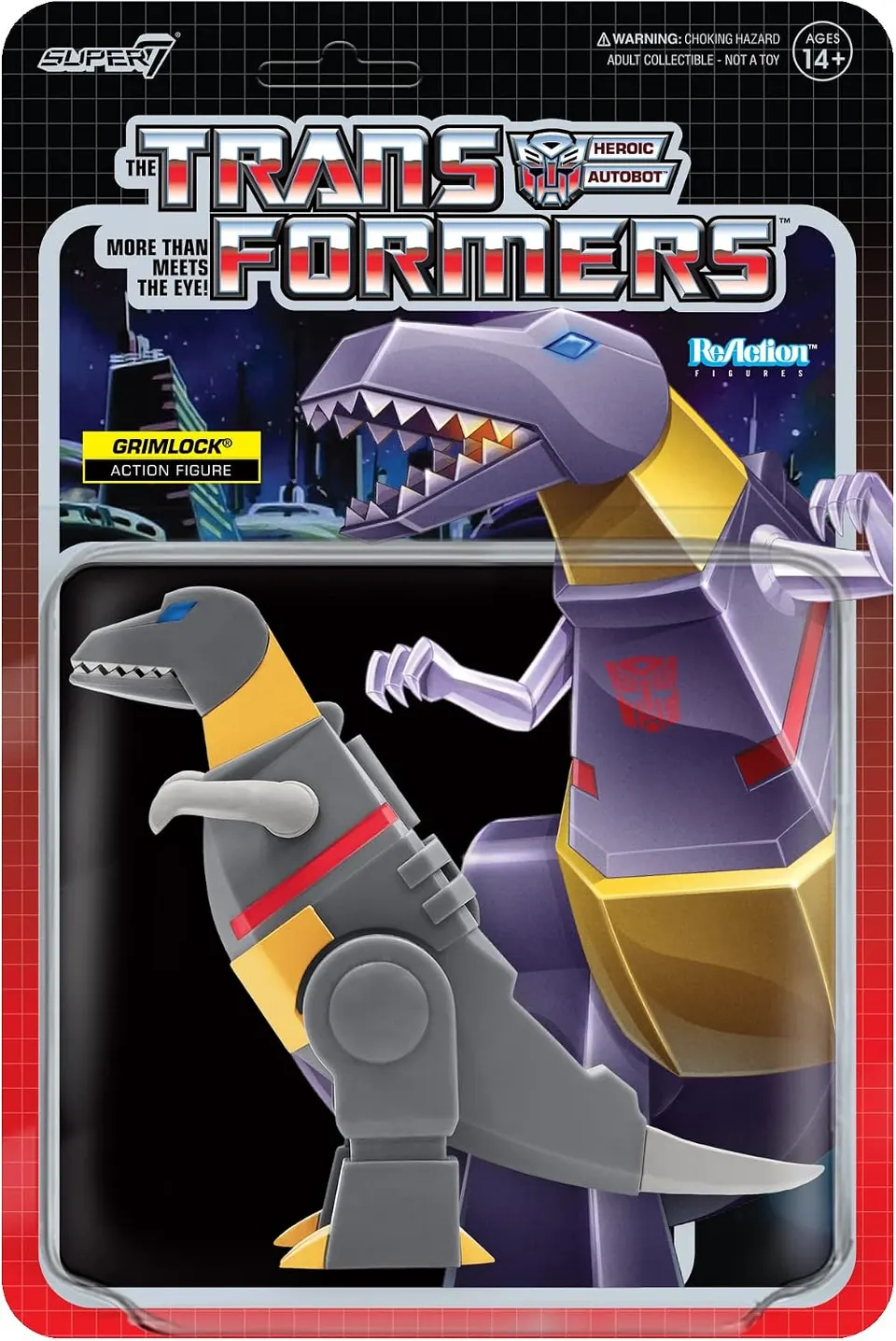 Super7 Transformers ReAction Wave 2 Grimlock Figure – 3.75" - Image 5