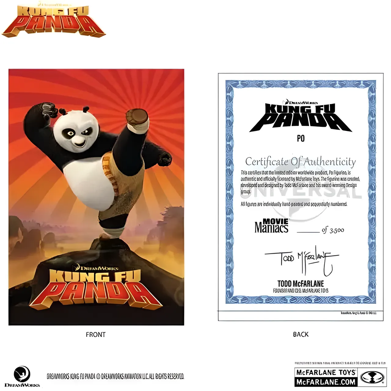 McFarlane Toys Kung Fu Panda Po Movie Maniacs 6" Limited Figure - Image 4