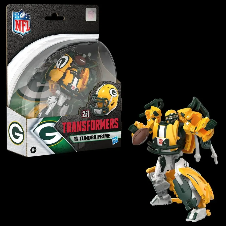 Hasbro Transformers NFL Green Bay Packers Tundra Prime Action Figure - Image 7