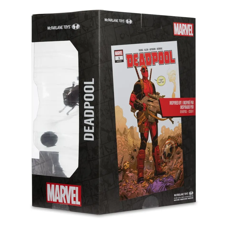 Marvel Deadpool Grey Suit Red Platinum 12" 1/6 Scale Statue - Image 5