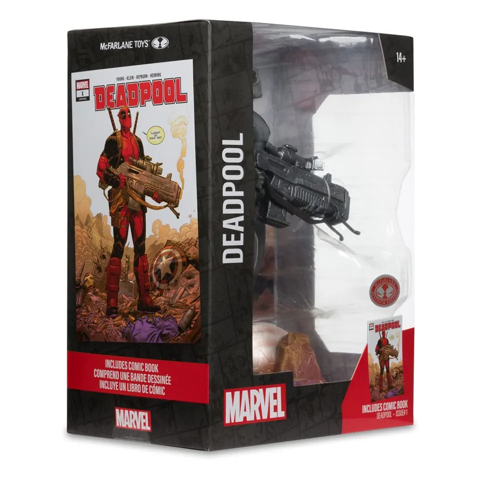 Marvel Deadpool Grey Suit Red Platinum 12" 1/6 Scale Statue - Image 6