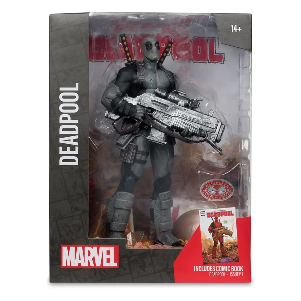 Marvel Deadpool Grey Suit Red Platinum 12" 1/6 Scale Statue - Image 1
