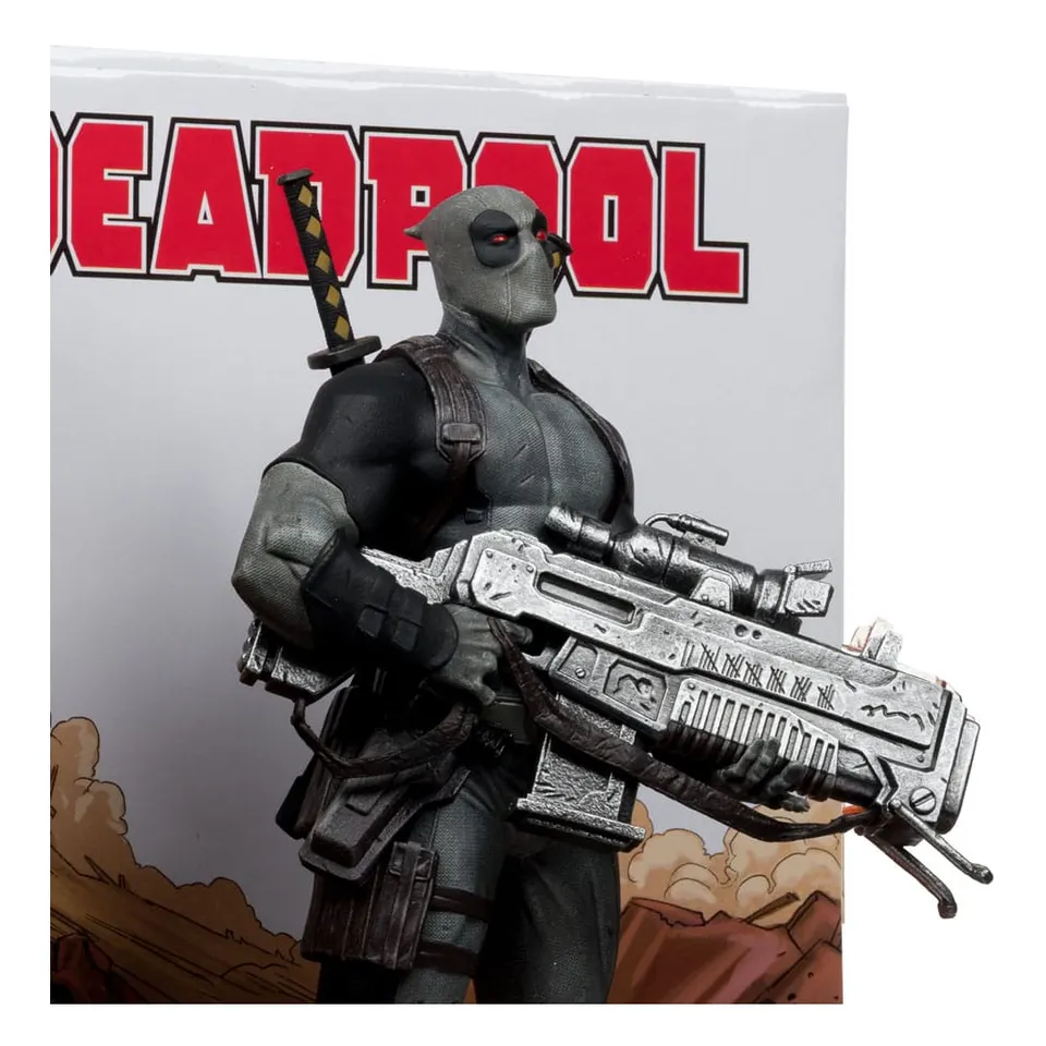 Marvel Deadpool Grey Suit Red Platinum 12" 1/6 Scale Statue - Image 4