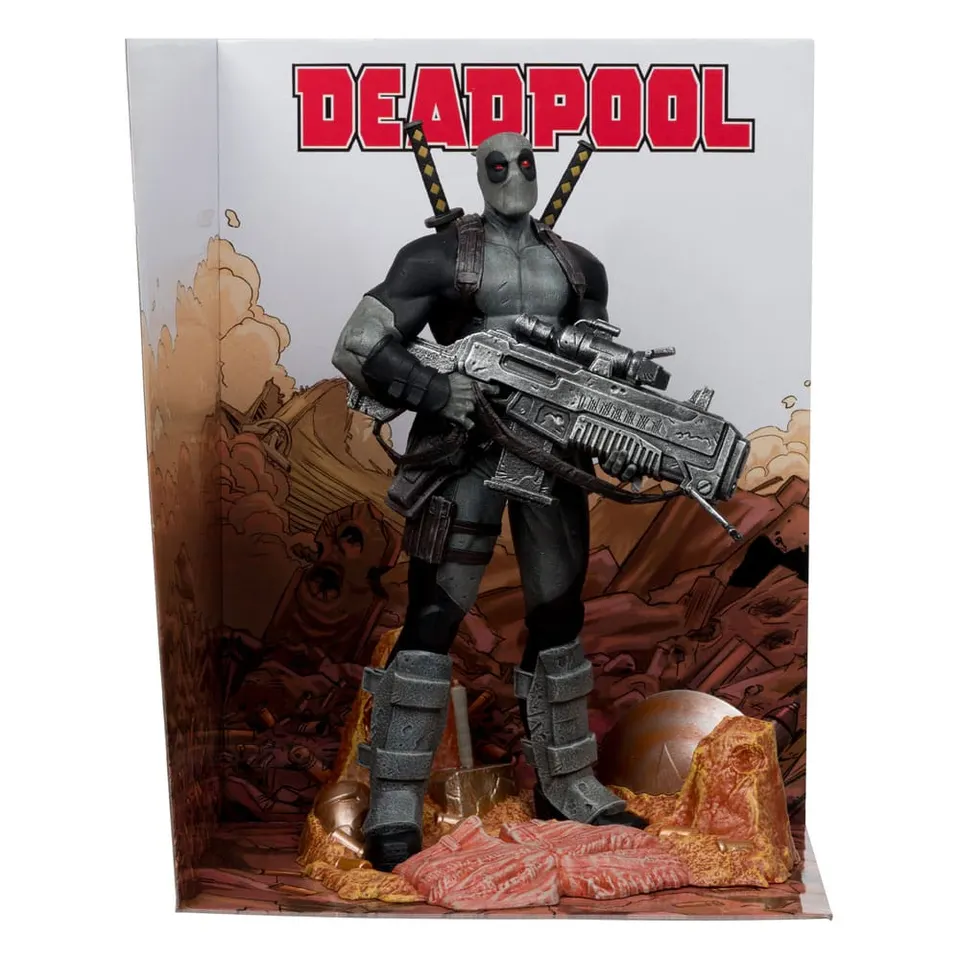 Marvel Deadpool Grey Suit Red Platinum 12" 1/6 Scale Statue - Image 2