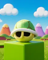 Jakks Pacific Super Mario Coquille verte Koopa 8" Peluche Sonore - Thumbnail 2